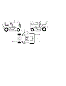 Decals parts for Poulan Riding Mower Tractor PK19H42YT from AppliancePartsPros.com