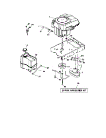 Engine parts for Poulan Riding Mower Tractor PK20H42YT from AppliancePartsPros.com