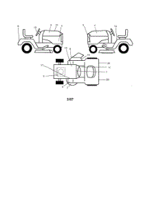 Decals parts for Poulan Riding Mower Tractor PKGTH2554 from AppliancePartsPros.com