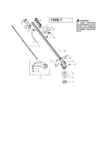 Throttle Houing  /  Driveshaft parts for Poulan Grass Line Trimmer PL25 TYPE 1 (RECON) from AppliancePartsPros.com