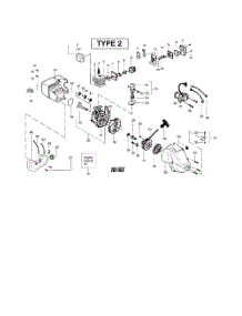 Crankcase  /  Cylinder  /  Crankshaft parts for Poulan Grass Line Trimmer PL25 TYPE 2 (RECON) from AppliancePartsPros.com