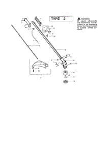 Throttle Housing  /  Driveshaft parts for Poulan Grass Line Trimmer PL25 TYPE 2 (RECON) from AppliancePartsPros.com