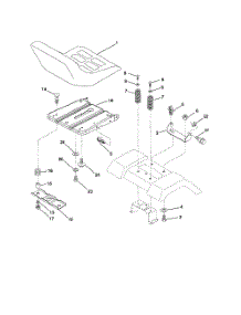 Seat parts for Poulan Riding Mower Tractor PO15538LT from AppliancePartsPros.com