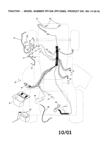 Electrical parts for Poulan Riding Mower Tractor PP1338D from AppliancePartsPros.com