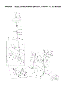 Steering Assembly parts for Poulan Riding Mower Tractor PP1338D from AppliancePartsPros.com
