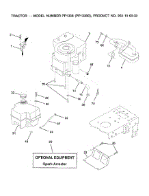 Engine parts for Poulan Riding Mower Tractor PP1338D from AppliancePartsPros.com