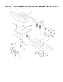 Seat Assembly parts for Poulan Riding Mower Tractor PP1338D from AppliancePartsPros.com