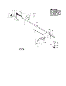 Driveshat  /  Shield  /  Handle parts for Poulan Grass Line Trimmer PP136 from AppliancePartsPros.com