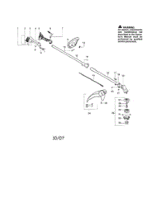 Driveshaft  /  Shield  /  Handle parts for Poulan Grass Line Trimmer PP136E TYPE 1 from AppliancePartsPros.com