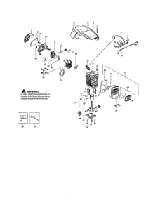 Cylinder  /  Shield  /  Crankshaft parts for Poulan Chainsaw PP3416 TYPE 3 from AppliancePartsPros.com