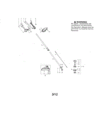 Handle  /  Shield  /  Driveshaft parts for Poulan Grass Line Trimmer PP428S from AppliancePartsPros.com