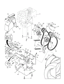 Chassis  /  Engine  /  Pulleys parts for Poulan Snow Removal Equipment PP524A from AppliancePartsPros.com