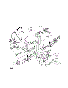 Engine  /  Housing  /  Handle parts for Poulan Walk Behind Lawn Mower PP850PE from AppliancePartsPros.com