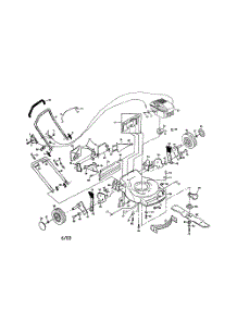 Handle  /  Housing  /  Engine parts for Poulan Walk Behind Lawn Mower PP850PX from AppliancePartsPros.com