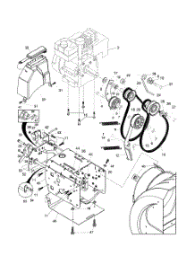 Chassis  /  Engine  /  Pulleys parts for Poulan Snow Removal Equipment PP927ESB from AppliancePartsPros.com