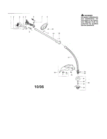 Driveshaft  /  Shield  /  Handle parts for Poulan Grass Line Trimmer PPB100 from AppliancePartsPros.com