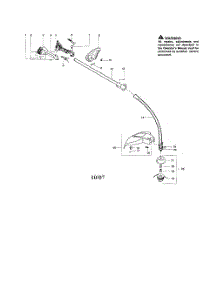 Driveshaft  /  Handle  /  Shield parts for Poulan Grass Line Trimmer PPB100E TYPE 1 from AppliancePartsPros.com
