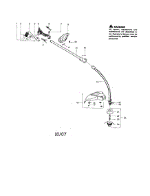 Driveshaft  /  Handle  /  Shield parts for Poulan Grass Line Trimmer PPB100E TYPE 2 from AppliancePartsPros.com