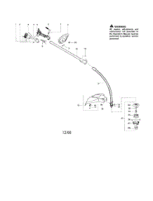 Driveshaft  /  Handle  /  Shield parts for Poulan Grass Line Trimmer PPB150E from AppliancePartsPros.com