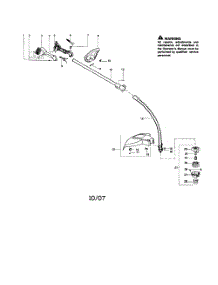 Driveshaft  /  Shield  /  Handle parts for Poulan Grass Line Trimmer PPB150E TYPE 1 from AppliancePartsPros.com