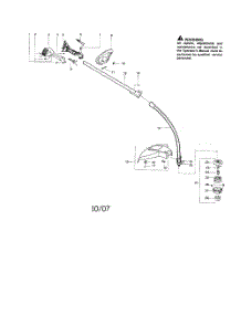 Handle  /  Driveshaft  /  Shield parts for Poulan Grass Line Trimmer PPB150E TYPE 2 from AppliancePartsPros.com