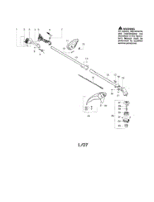 Driveshaft  /  Shield  /  Handle parts for Poulan Grass Line Trimmer PPB200E from AppliancePartsPros.com