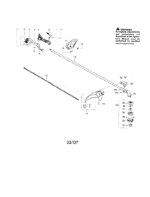 Driveshaft  /  Handle  /  Shield parts for Poulan Grass Line Trimmer PPB32SST TYPE 1 from AppliancePartsPros.com
