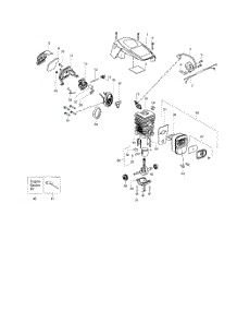 Shield  /  Cylinder  /  Crankshaft parts for Poulan Chainsaw PPB3416 TYPE 2 from AppliancePartsPros.com