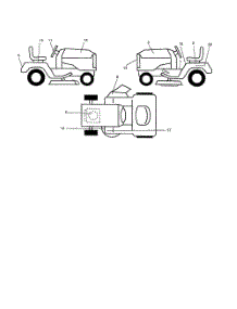 Decals parts for Poulan Riding Mower Tractor PPR1742STA from AppliancePartsPros.com