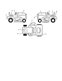 Decals parts for Poulan Riding Mower Tractor PPR1742STC from AppliancePartsPros.com