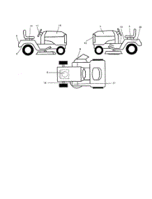 Decals parts for Poulan Riding Mower Tractor PPR17H42STA from AppliancePartsPros.com