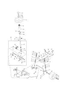 Steering Assembly parts for Poulan Riding Mower Tractor PPR17H42STC from AppliancePartsPros.com