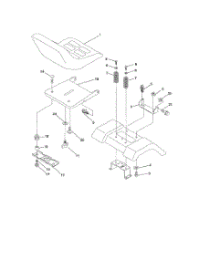 Seat Assembly parts for Poulan Riding Mower Tractor PPR17H42STC from AppliancePartsPros.com