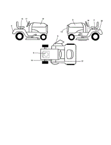 Decals parts for Poulan Riding Mower Tractor PPR17H42STC from AppliancePartsPros.com