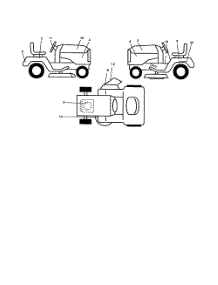 Decals parts for Poulan Riding Mower Tractor PPR20H42STC from AppliancePartsPros.com