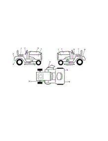 Decals parts for Poulan Riding Mower Tractor PR16H42STA from AppliancePartsPros.com