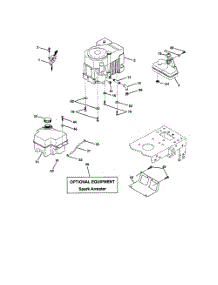 Engine parts for Poulan Riding Mower Tractor PR16H42STA from AppliancePartsPros.com
