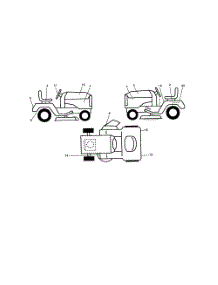 Decals parts for Poulan Riding Mower Tractor PR16H42STB from AppliancePartsPros.com