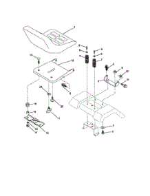 Seat Assembly parts for Poulan Riding Mower Tractor PR1742STA from AppliancePartsPros.com