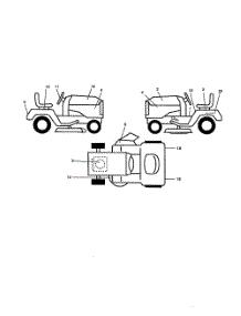 Decals parts for Poulan Riding Mower Tractor PR1742STA from AppliancePartsPros.com