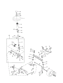 Steering Assembly parts for Poulan Riding Mower Tractor PR1742STB from AppliancePartsPros.com