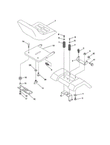 Seat Assembly parts for Poulan Riding Mower Tractor PR17H42STB from AppliancePartsPros.com