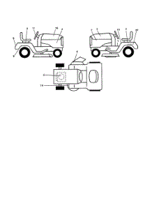 Decals parts for Poulan Riding Mower Tractor PR17H42STB from AppliancePartsPros.com