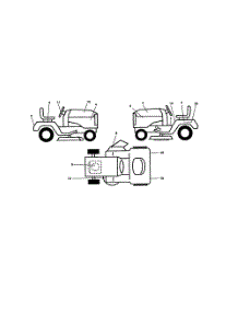 Decals parts for Poulan Riding Mower Tractor PR18542STB from AppliancePartsPros.com