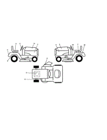 Decals parts for Poulan Riding Mower Tractor PR185H42STA from AppliancePartsPros.com