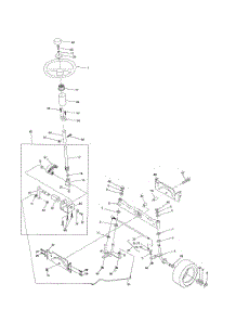 Steering Assembly parts for Poulan Riding Mower Tractor PR185H42STC from AppliancePartsPros.com
