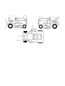 Decals parts for Poulan Riding Mower Tractor PR185H42STC from AppliancePartsPros.com