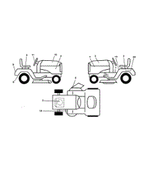 Decals parts for Poulan Riding Mower Tractor PR185H42STDA from AppliancePartsPros.com