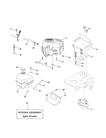 Engine parts for Poulan Riding Mower Tractor PR185H42STDA from AppliancePartsPros.com