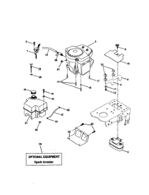 Engine parts for Poulan Riding Mower Tractor PR20H42STB from AppliancePartsPros.com